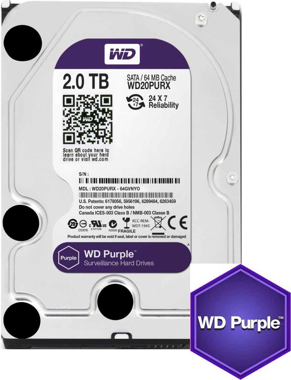 Hikvision Western Digital Purple 2TB,Internal,5400 RPM,3.5 inch Hard Disk Drive