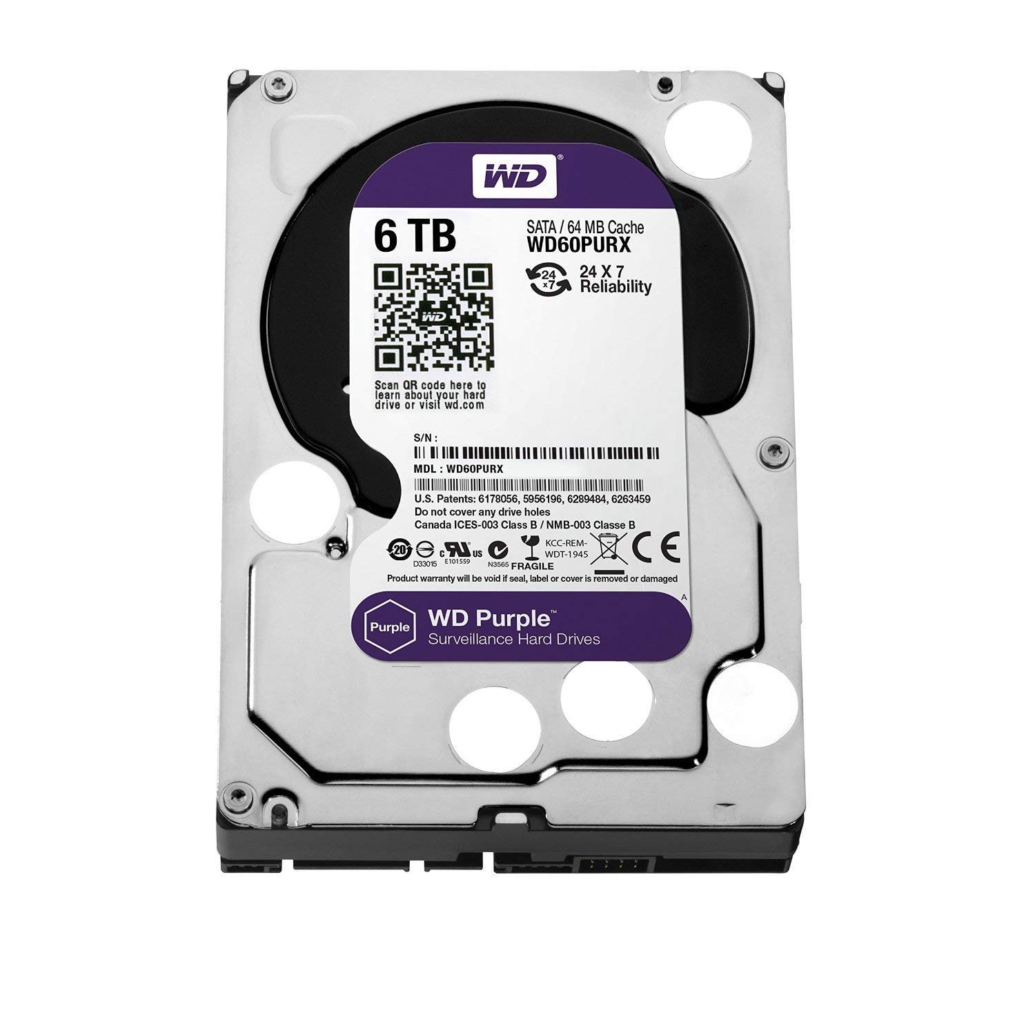 Western Digital Purple 6TB Surveillance Hard Drive