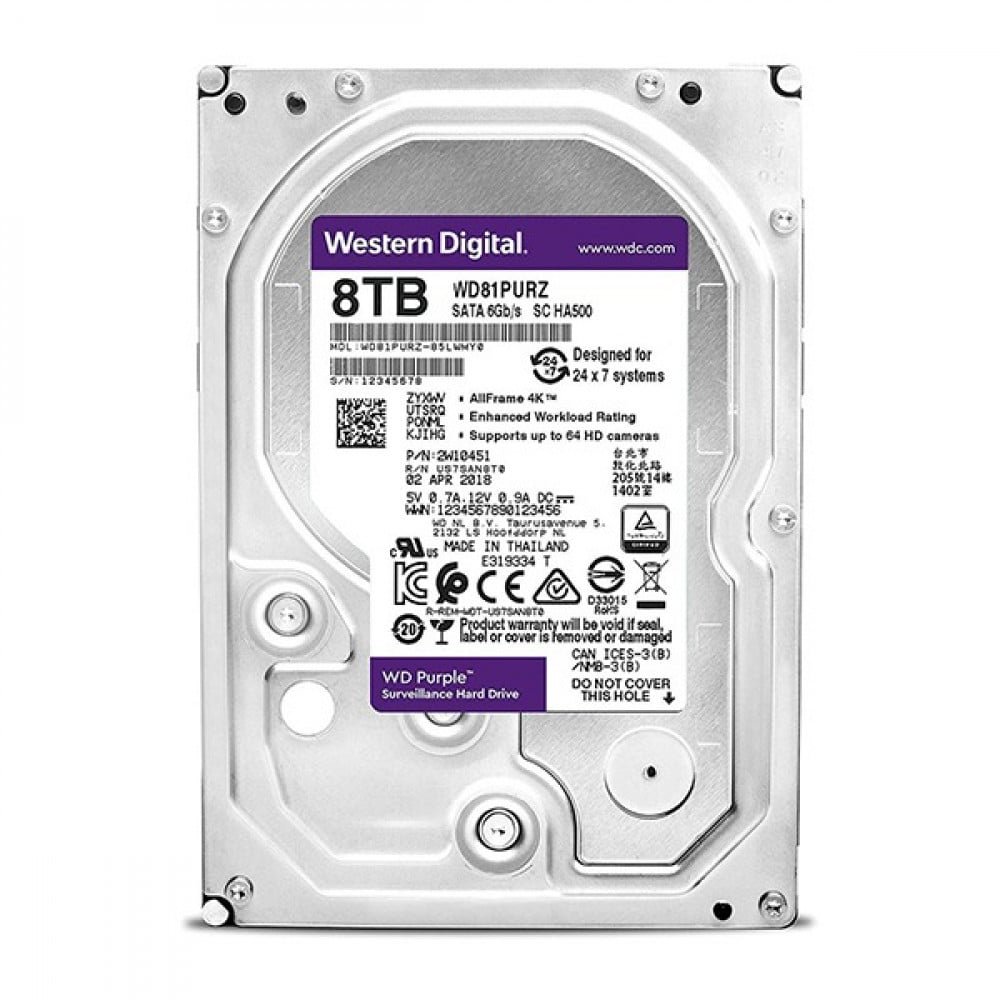 Western Digital 8TB Wd Purple Surveillance Internal Hard Drive