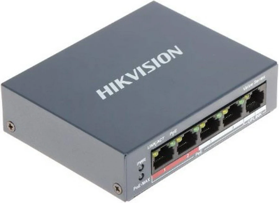 HIKVISION LONG REACH 4 PORT POE SWITCH UP TO 250 METERS,  58 WATTS