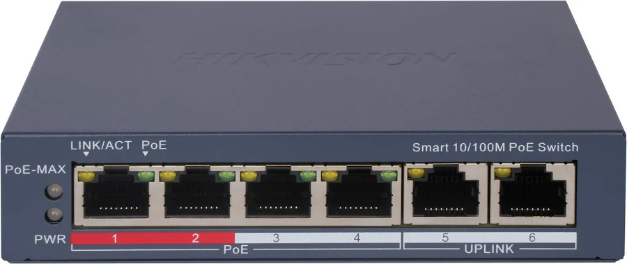 HIKVISION 4 PORT FAST ETHERNET SMART POE SWITCH